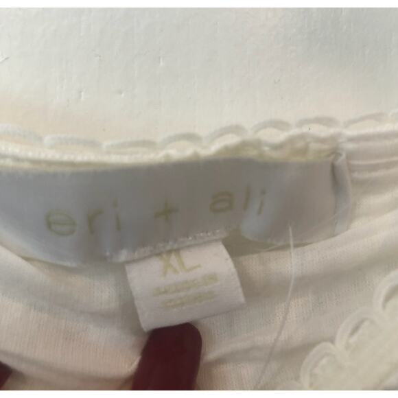 NEW Sold Out NWT Anthropologie White Ruffled Lace Square Neck Tank Ivory Bride‎ - Picture 11 of 16